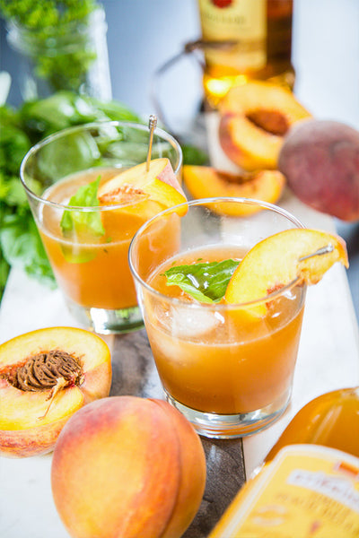 Peach Basil Old Fashioned